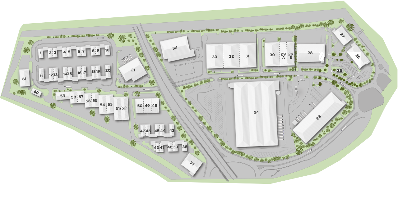 Site plan of Suttons Business Park Reading
